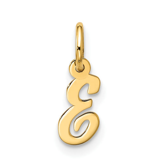 10K Yellow Gold Small-Script Initial E Charm