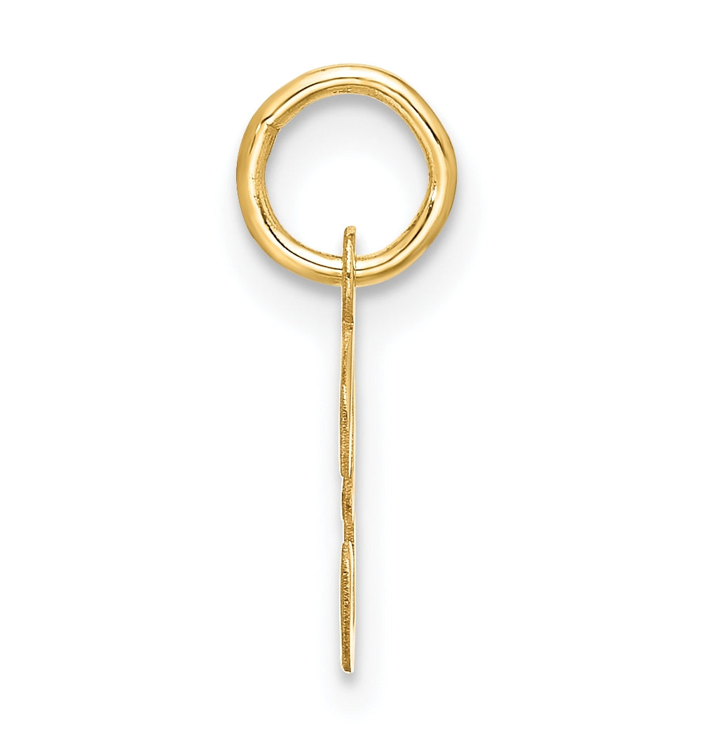 10K Yellow Gold Small-Script Initial F Charm