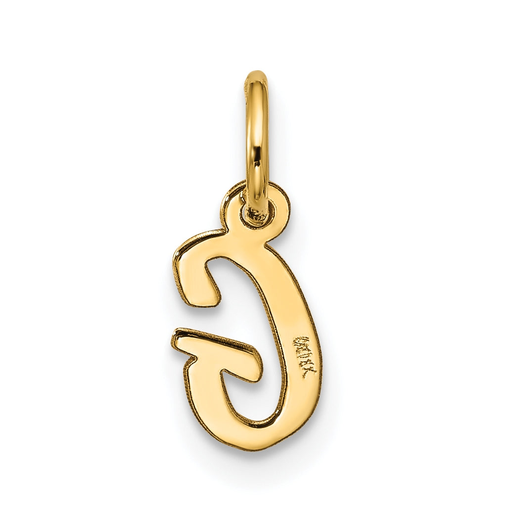 10K Yellow Gold Small-Script Initial G Charm