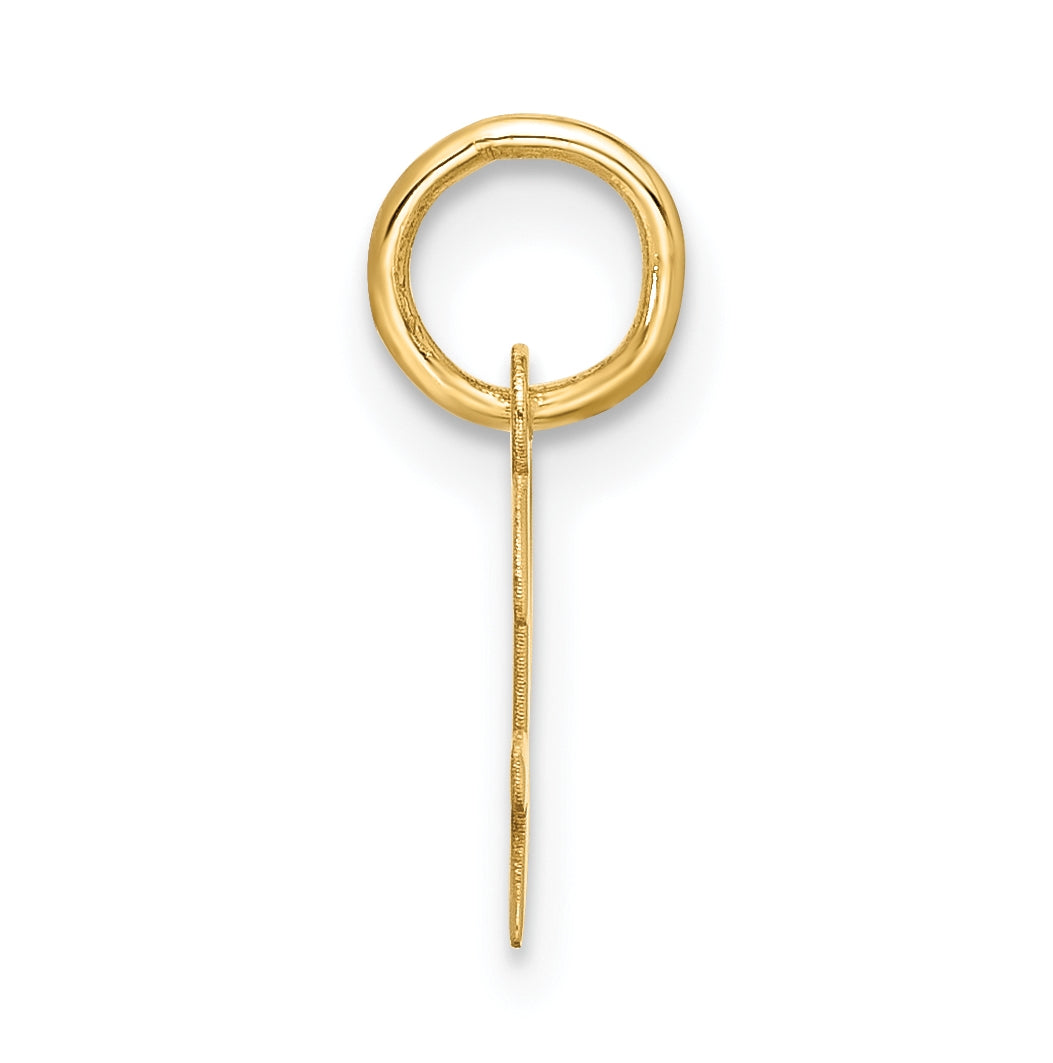 10K Yellow Gold Small-Script Initial H Charm