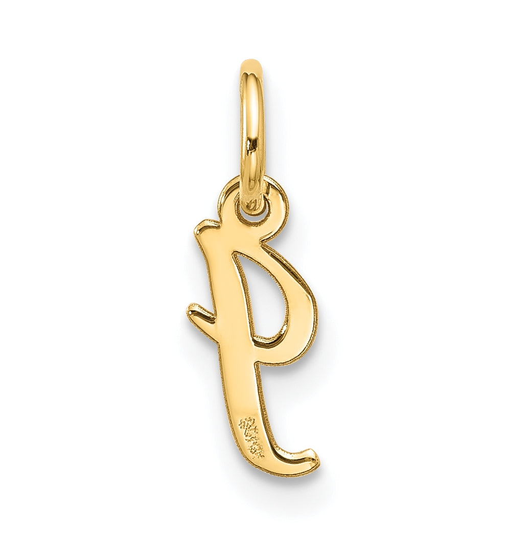 10K Yellow Gold Small-Script Initial I Charm