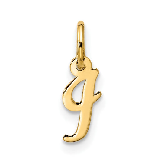 10K Yellow Gold Small-Script Initial I Charm