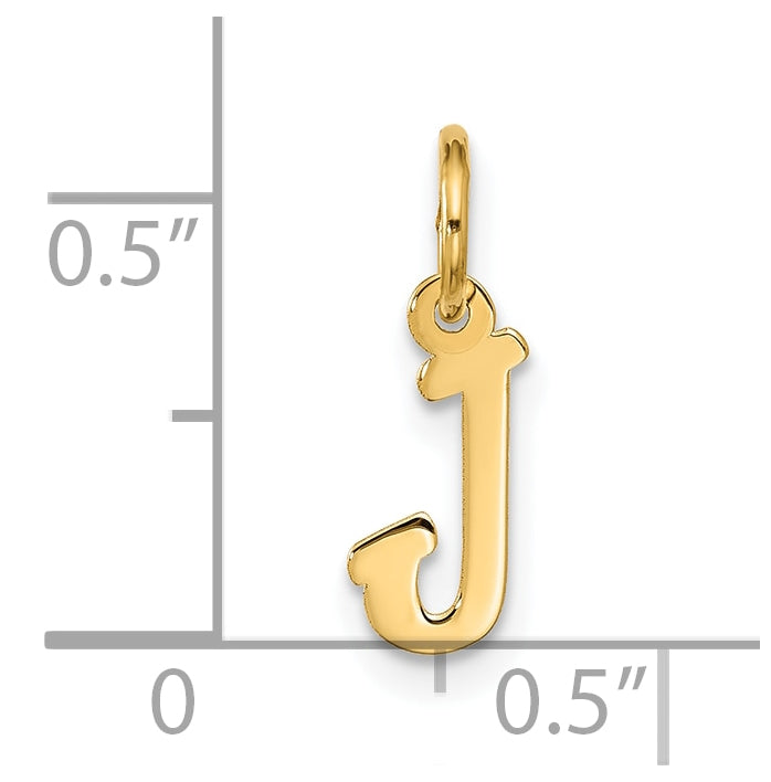10K Yellow Gold Small-Script Initial J Charm