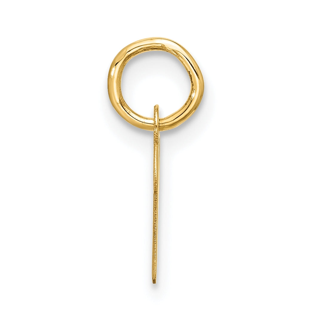 10K Yellow Gold Small-Script Initial K Charm