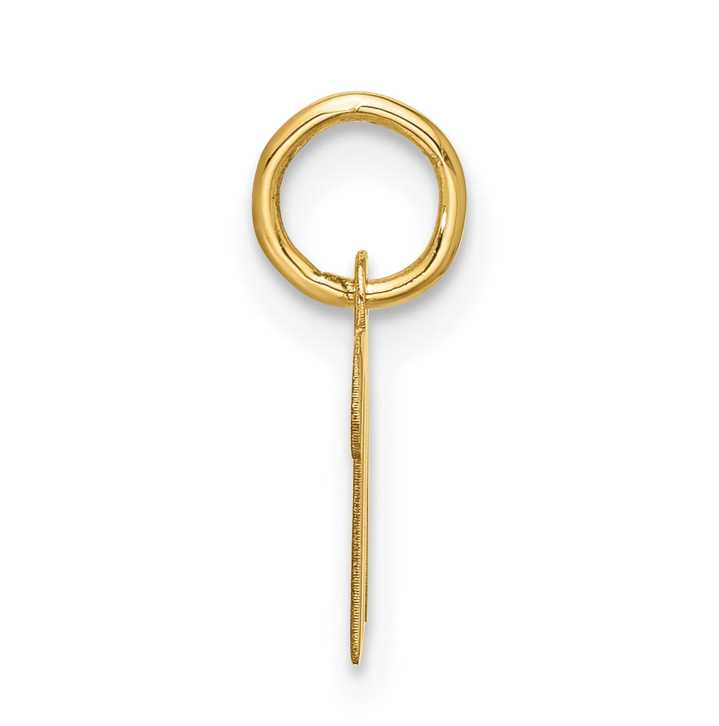 10K Yellow Gold Small-Script Initial M Charm