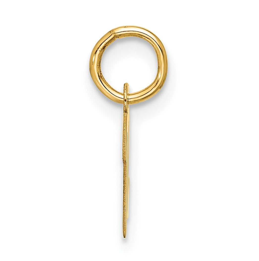 10K Yellow Gold Small-Script Initial N Charm