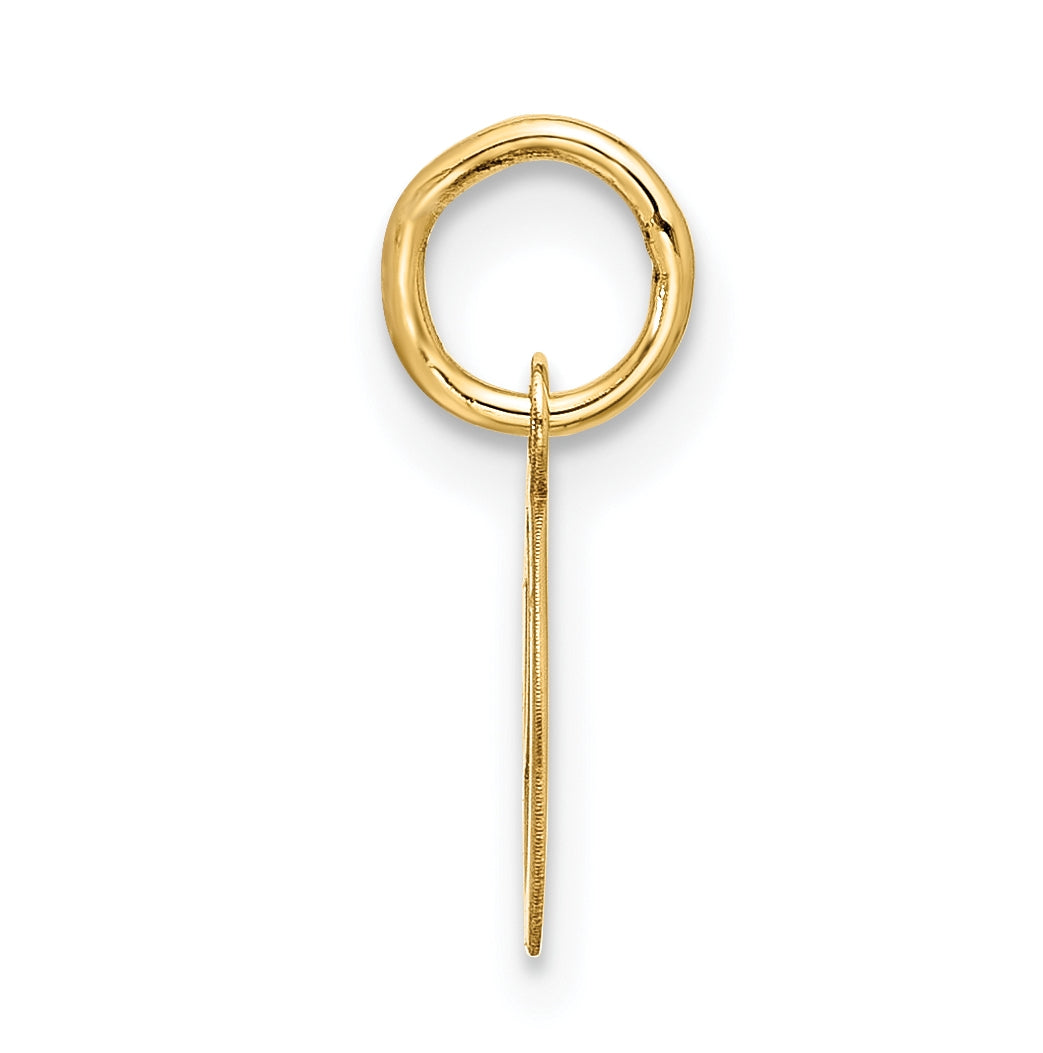 10K Yellow Gold Small-Script Initial O Charm