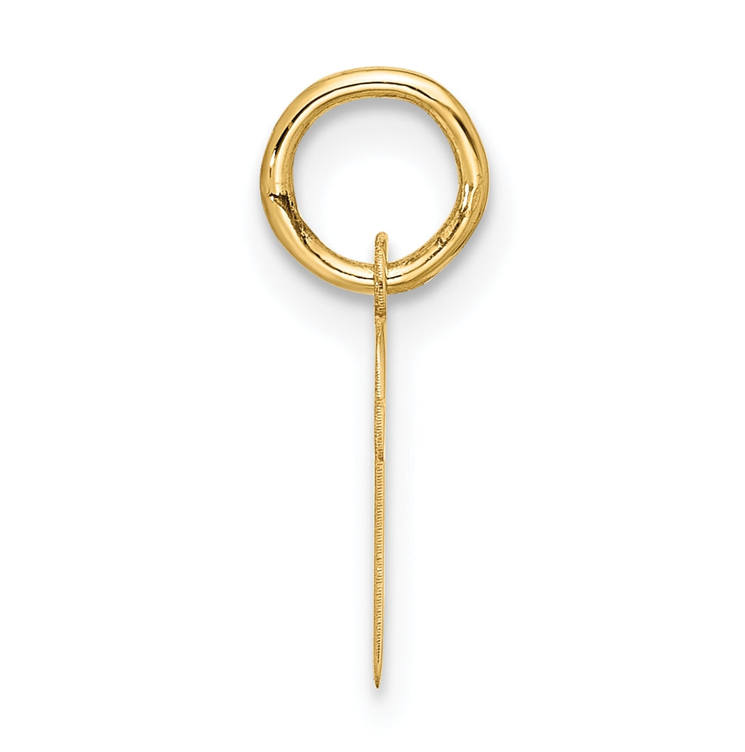 10K Yellow Gold Small-Script Initial P Charm