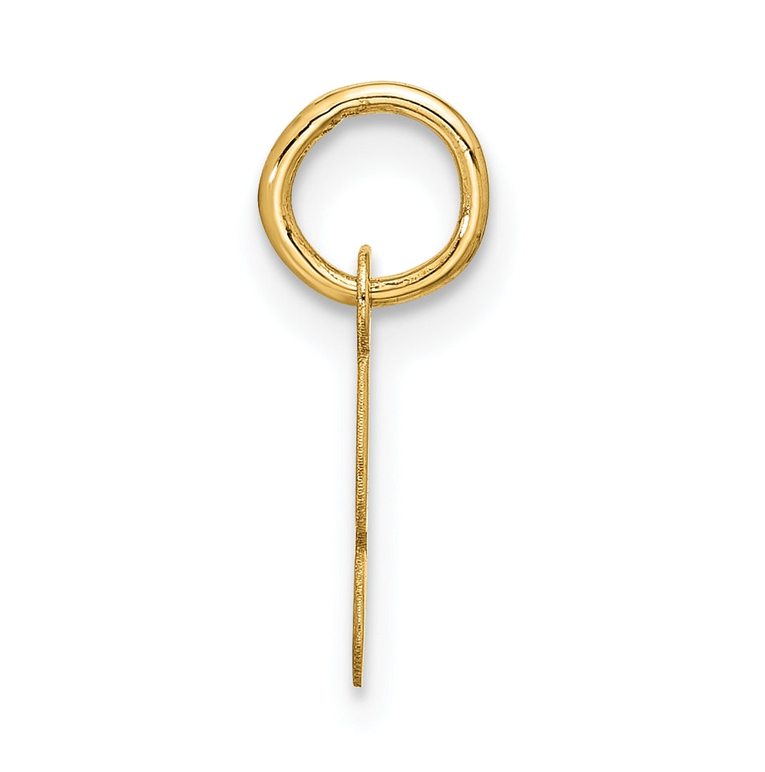 10K Yellow Gold Small-Script Initial S Charm