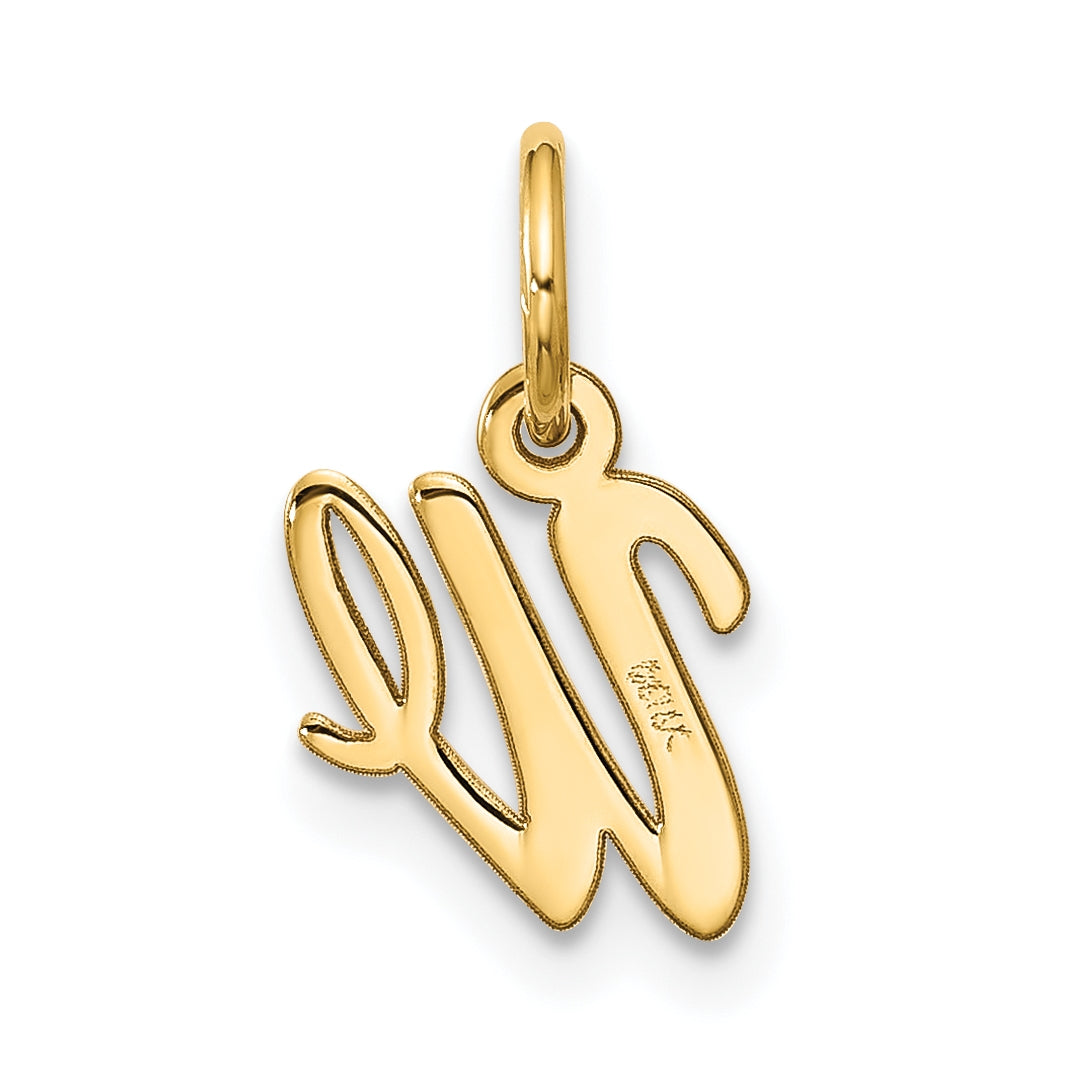 10K Yellow Gold Small-Script Initial W Charm