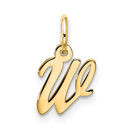 10K Yellow Gold Small-Script Initial W Charm