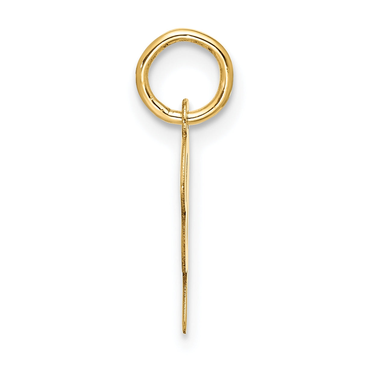 10K Yellow Gold Small Script Initial Y Charm
