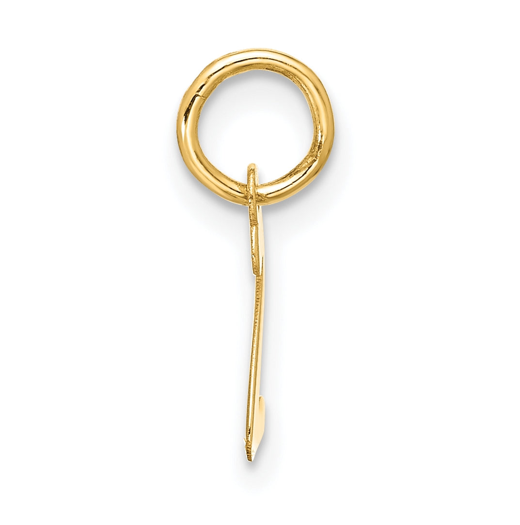 10K Yellow Gold Small Script Initial Z Charm