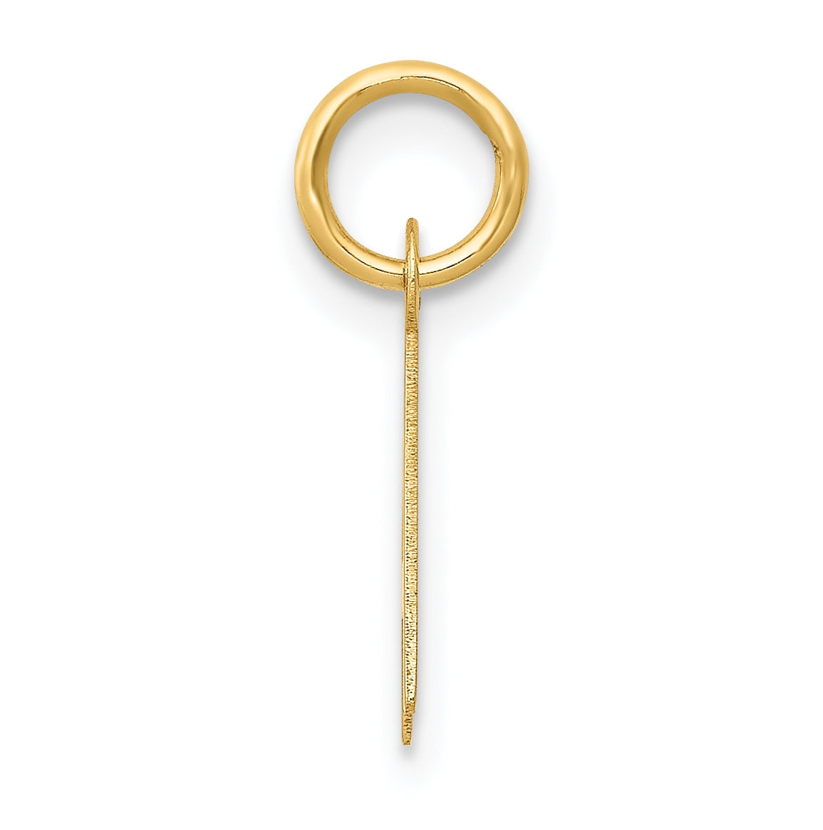 10K Yellow Gold Small Slanted Block Initial A Charm