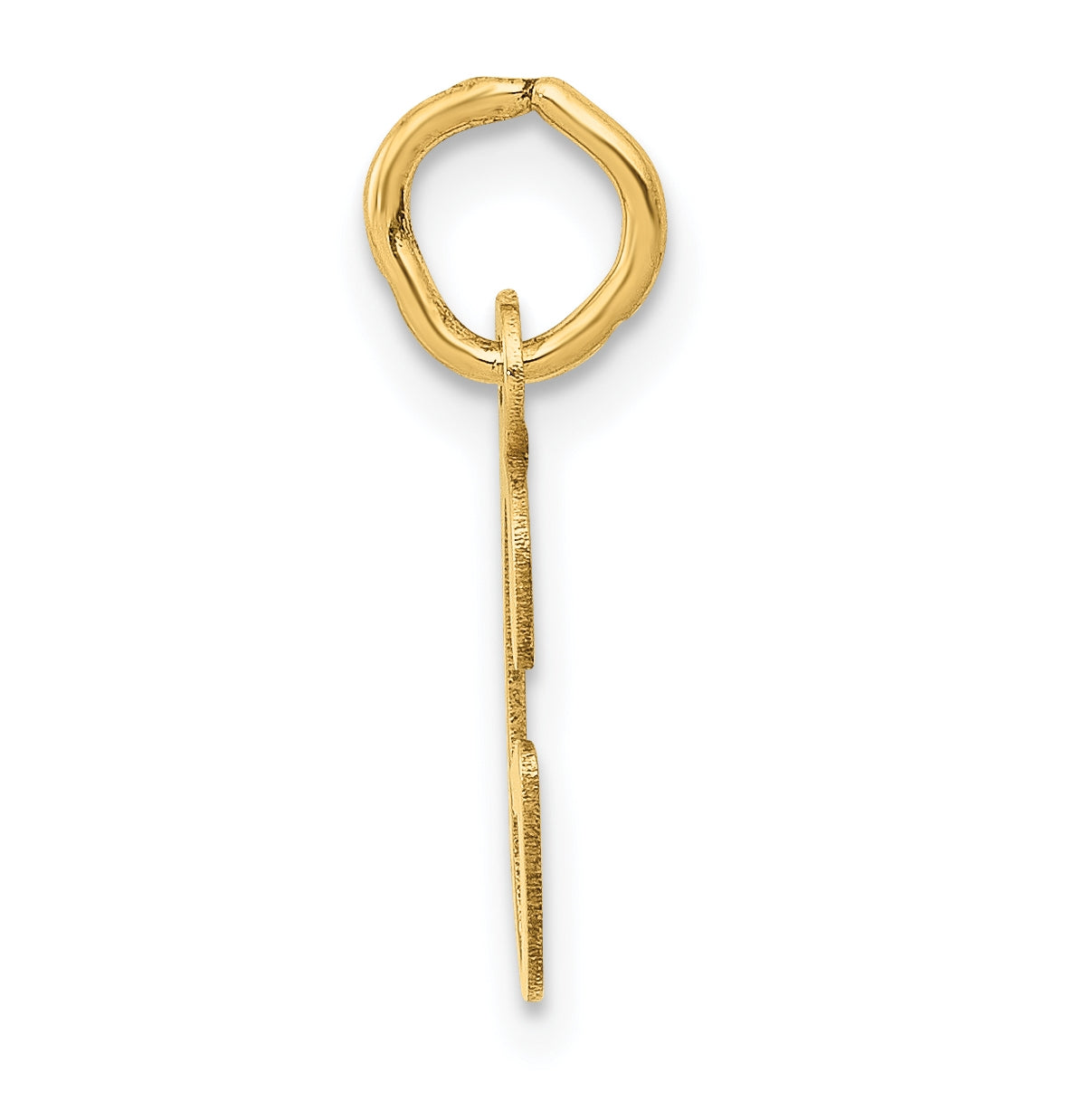 10K Yellow Gold Small Slanted Block Initial G Charm