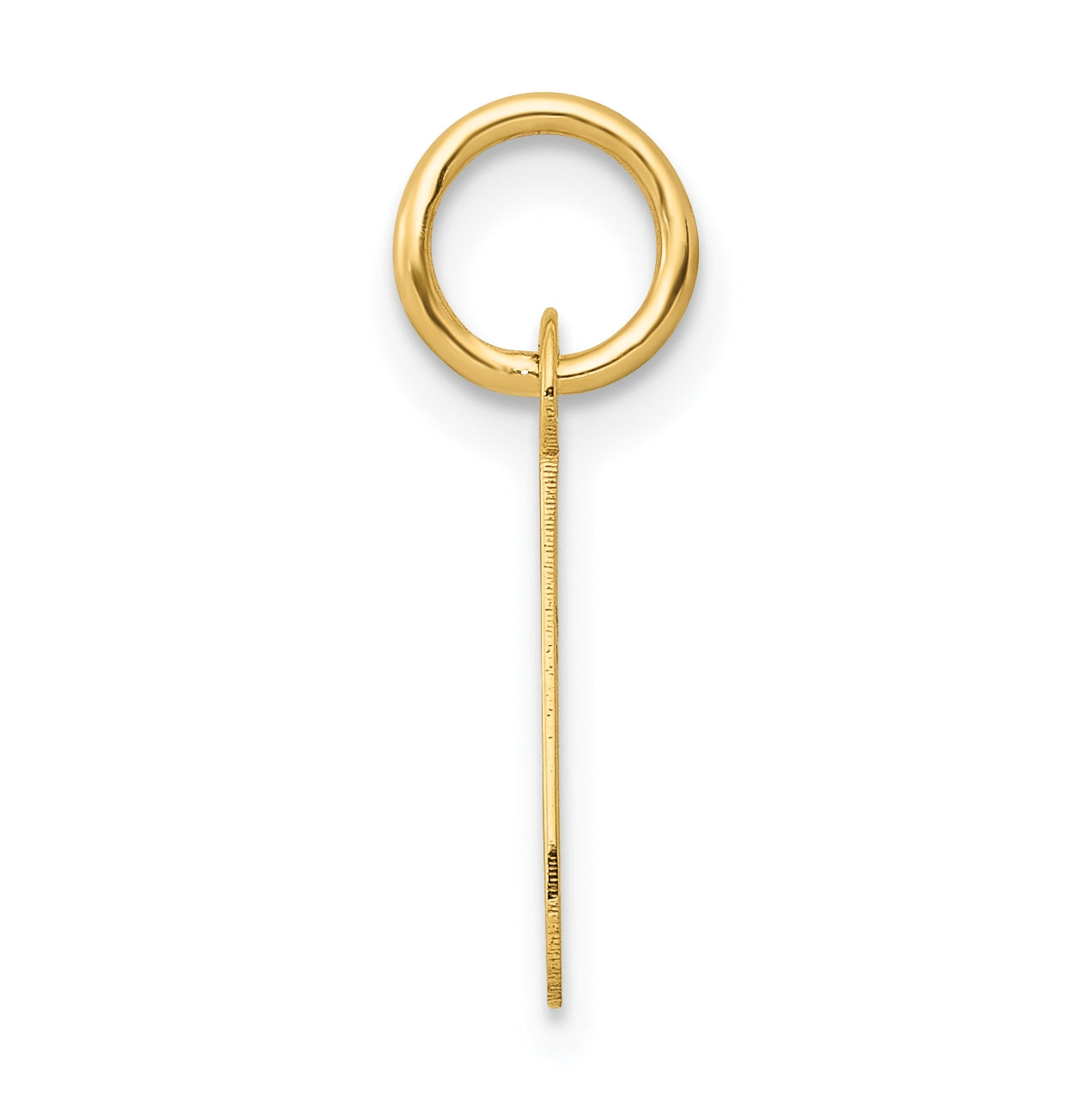 10K Yellow Gold Small Slanted Block Initial J Charm