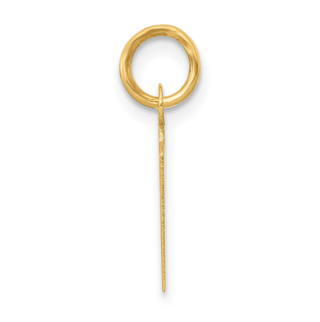 10K Yellow Gold Small Slanted Block Initial M Charm