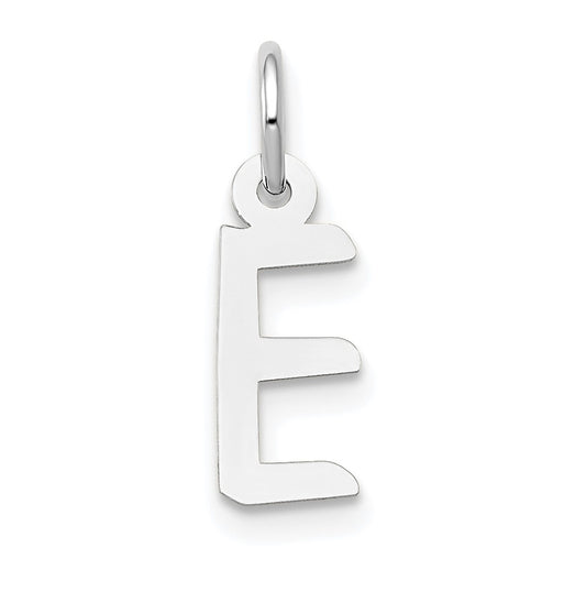 10K Yellow Gold White Gold Small Slanted Block Initial E Char