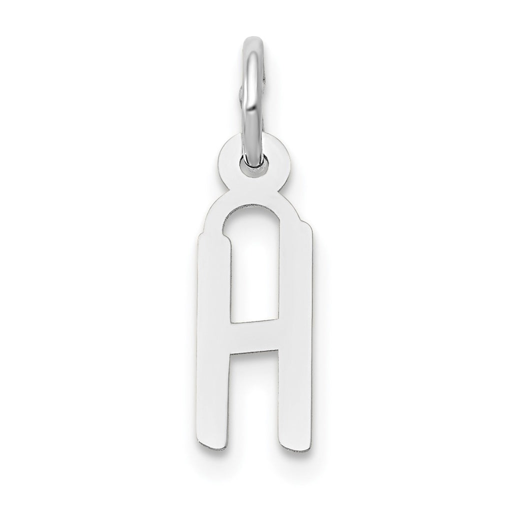 10K Yellow Gold White Gold Small Slanted Block Initial H Char