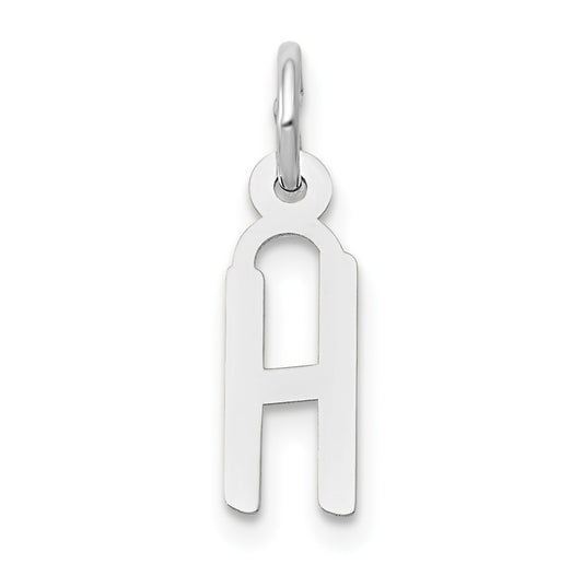 10K Yellow Gold White Gold Small Slanted Block Initial H Char