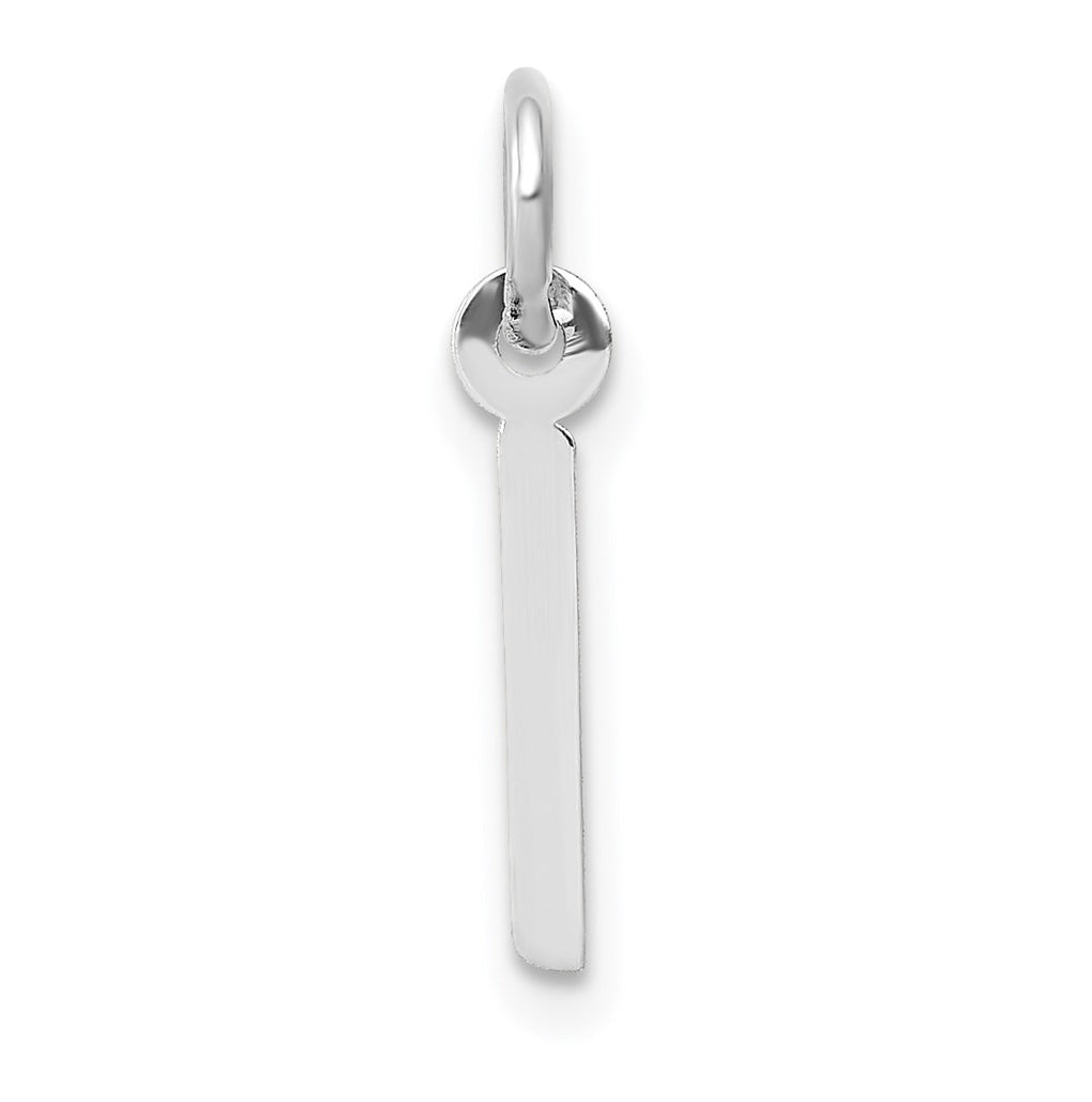 10K Yellow Gold White Gold Small Slanted Block Initial I Char
