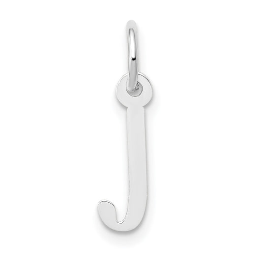 10K Yellow Gold White Gold Small Slanted Block Initial J Char