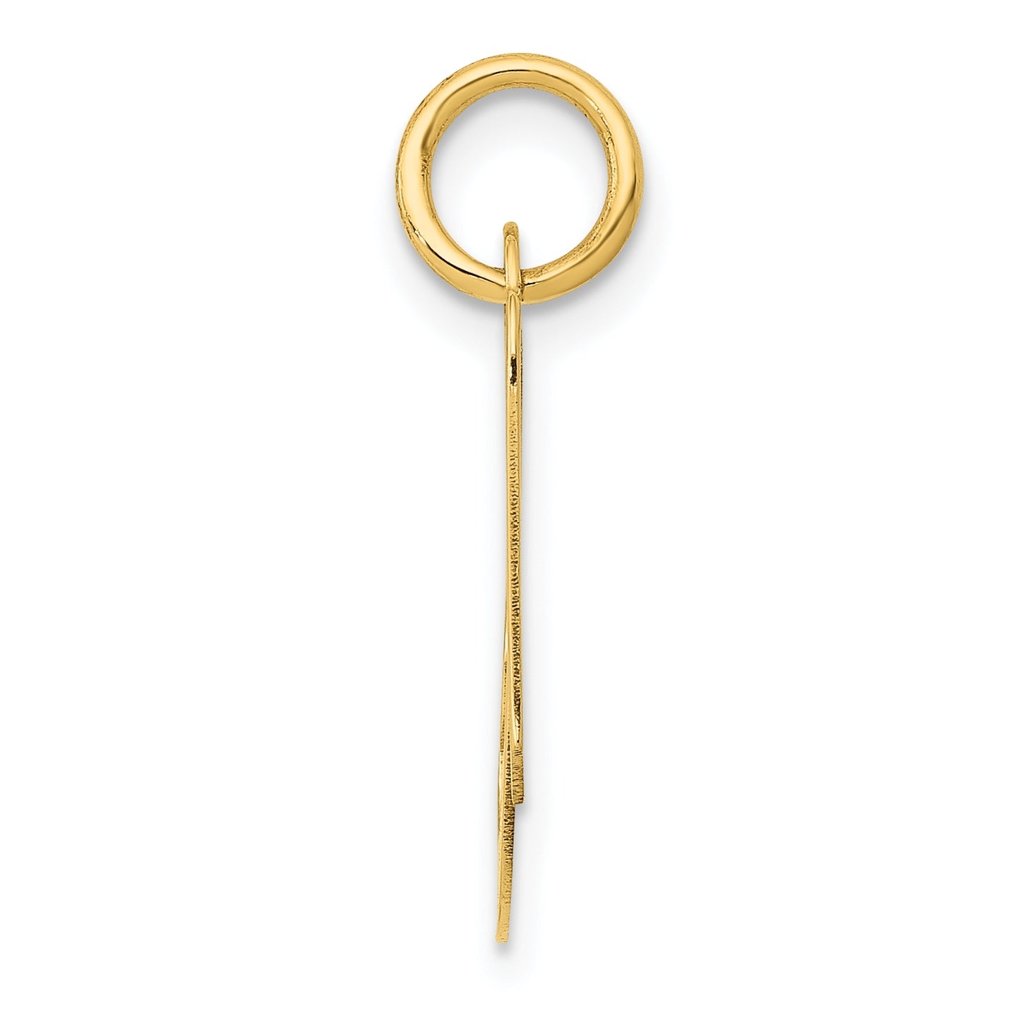 10K Yellow Gold Small Fancy Script Initial A Charm