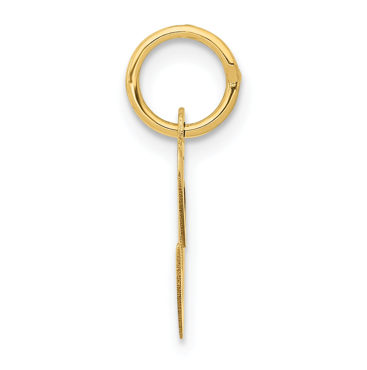10K Yellow Gold Small Fancy Script Initial C Charm