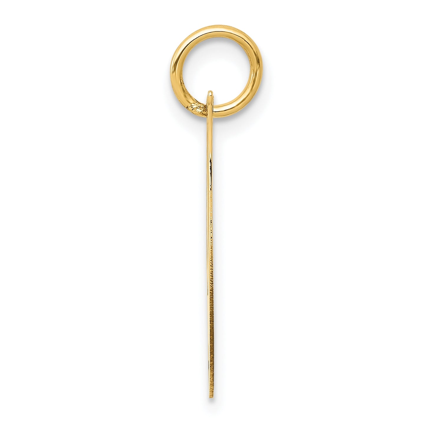 10K Yellow Gold Small Fancy Script Initial I Charm