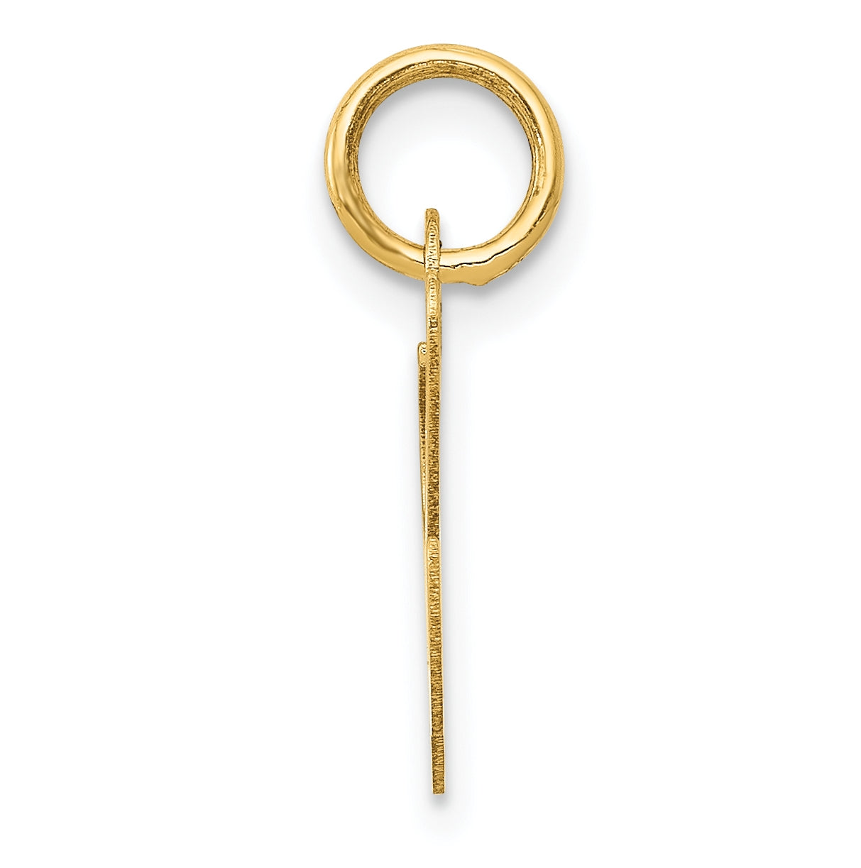 10K Yellow Gold Small Fancy Script Initial L Charm