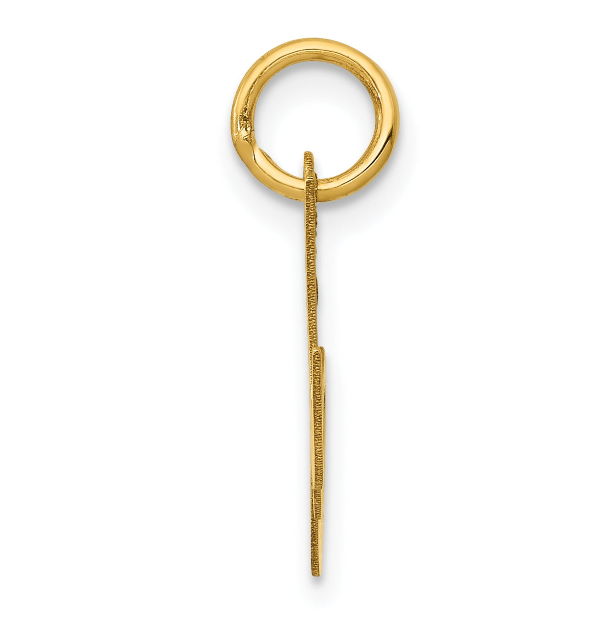 10K Yellow Gold Small Fancy Script Initial M Charm