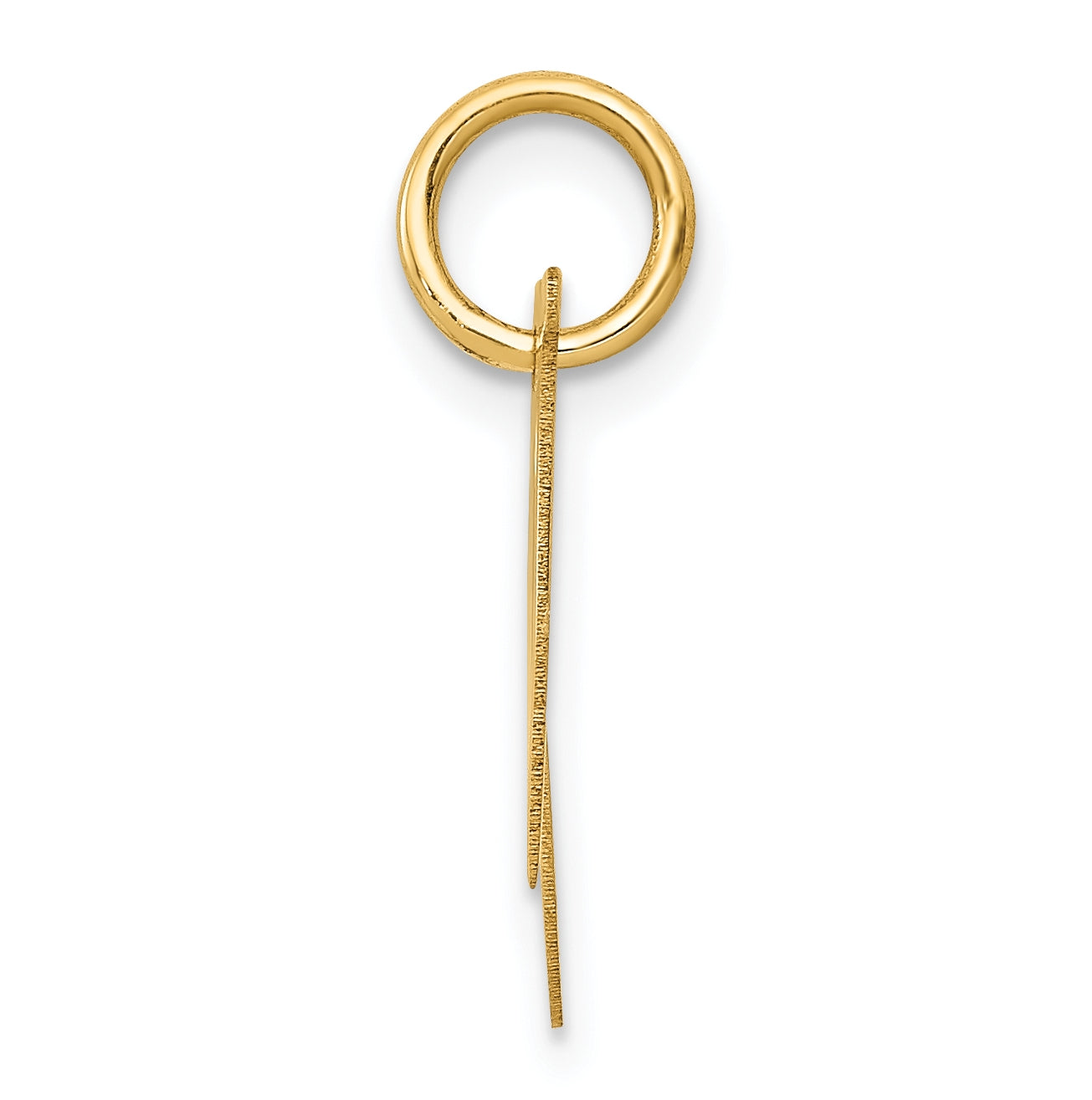10K Yellow Gold Small Fancy Script Initial N Charm