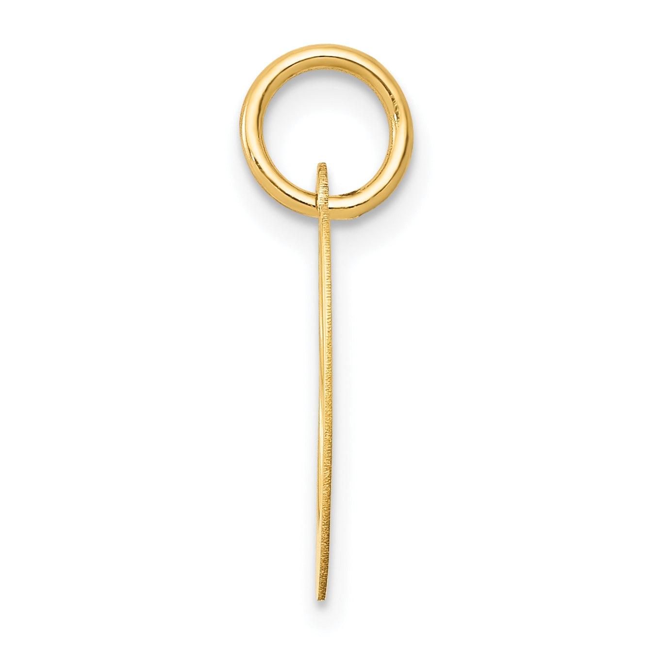 10K Yellow Gold Small Fancy Script Initial O Charm
