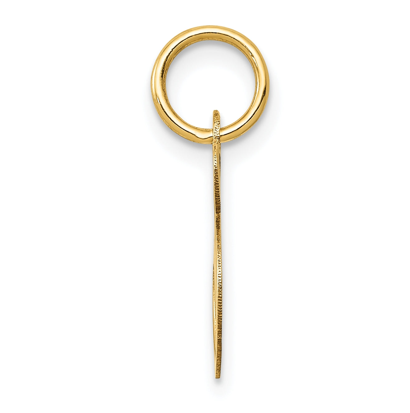 10K Yellow Gold Small Fancy Script Initial S Charm