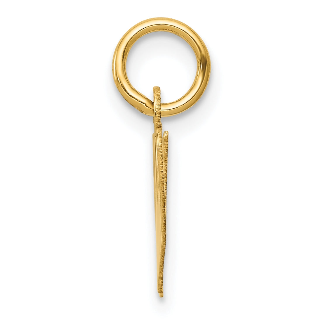 10K Yellow Gold Small Fancy Script Initial W Charm