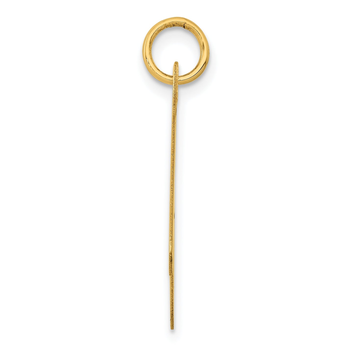 10K Yellow Gold Large Fancy Script Letter A Initial Charm