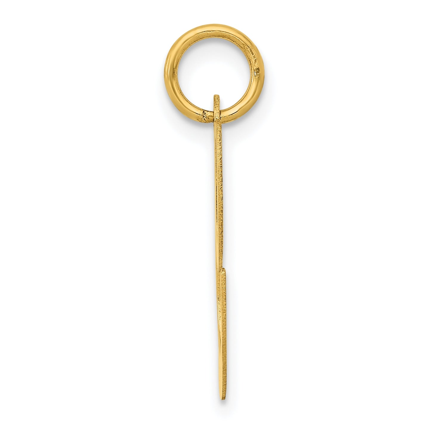 10K Yellow Gold Large Fancy Script Letter C Initial Charm