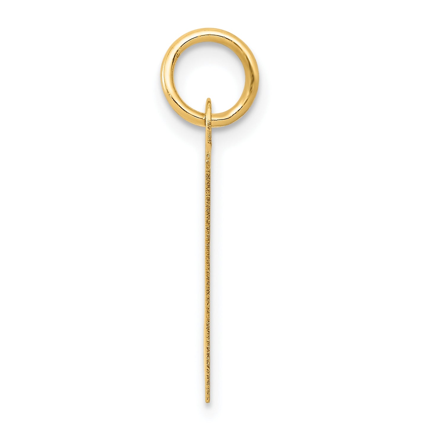 10K Yellow Gold Large Fancy Script Letter H Initial Charm