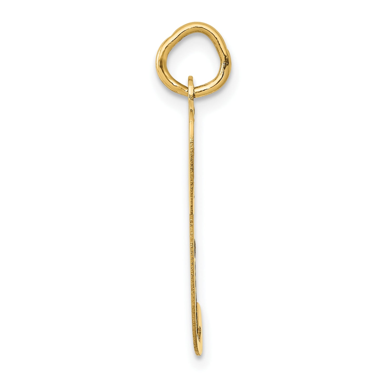 10K Yellow Gold Large Fancy Script Letter P Initial Charm