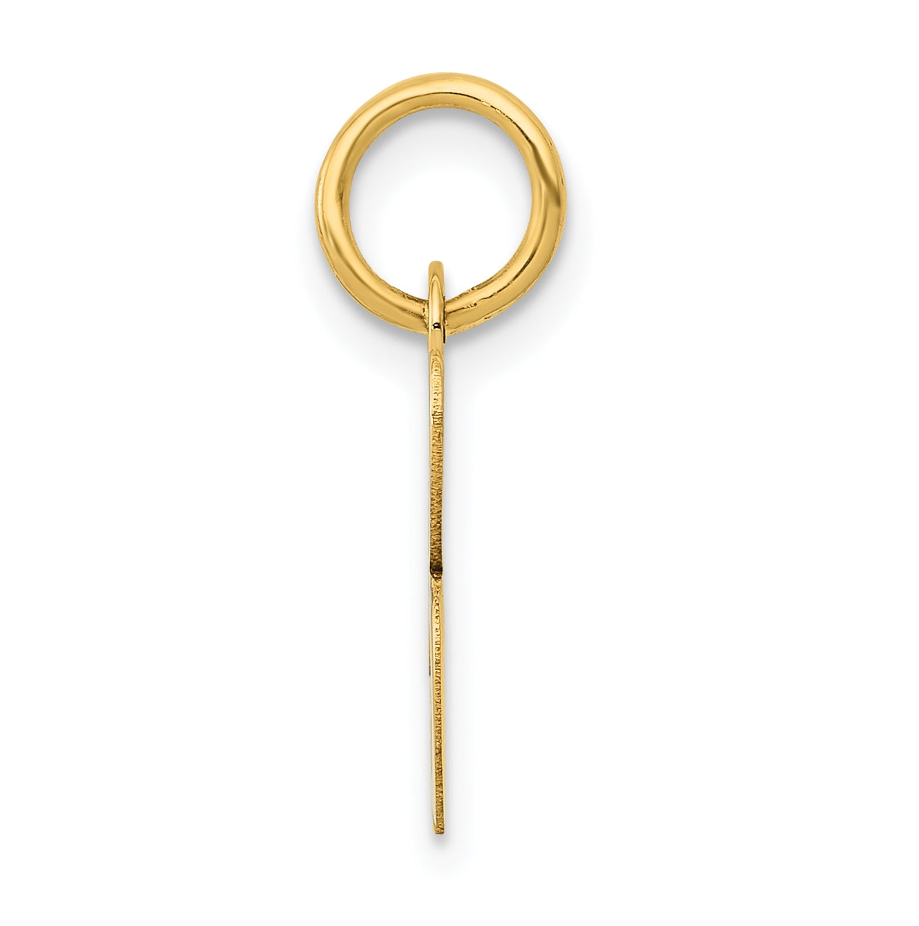 10K Yellow Gold Small-Script Initial B Letter Charm