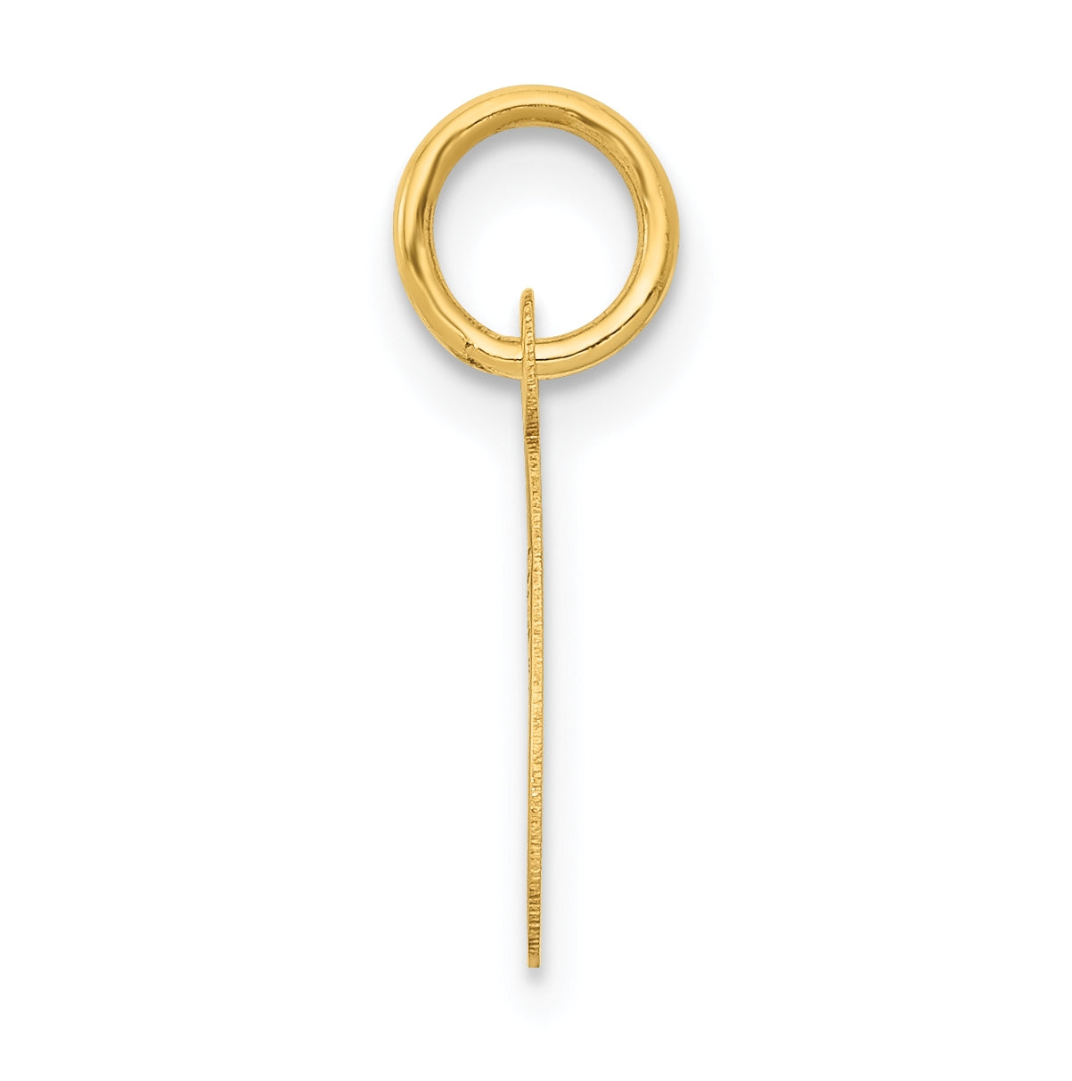 10K Yellow Gold Small-Script Initial C Letter Charm