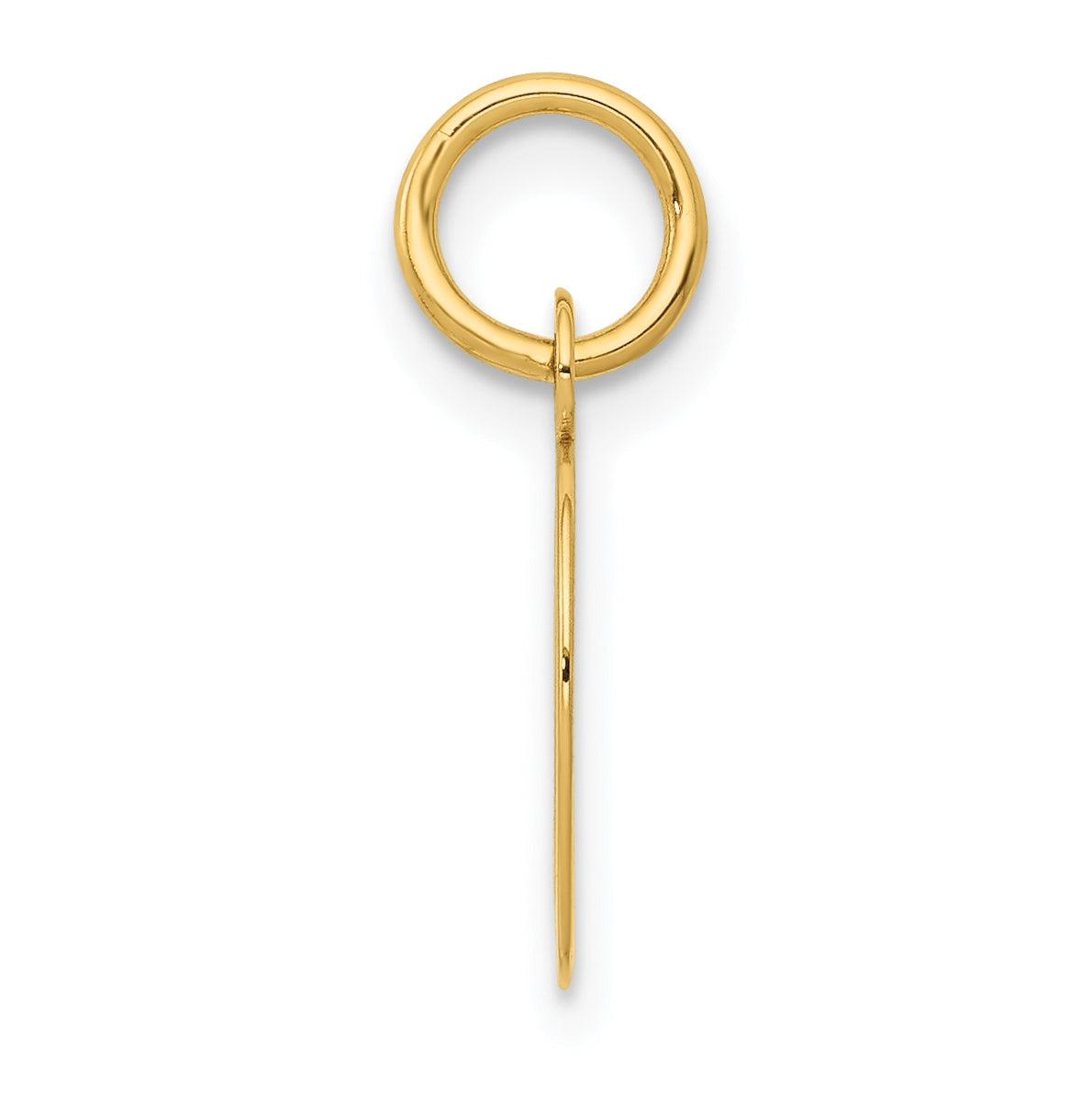 10K Yellow Gold Small-Script Initial D Letter Charm