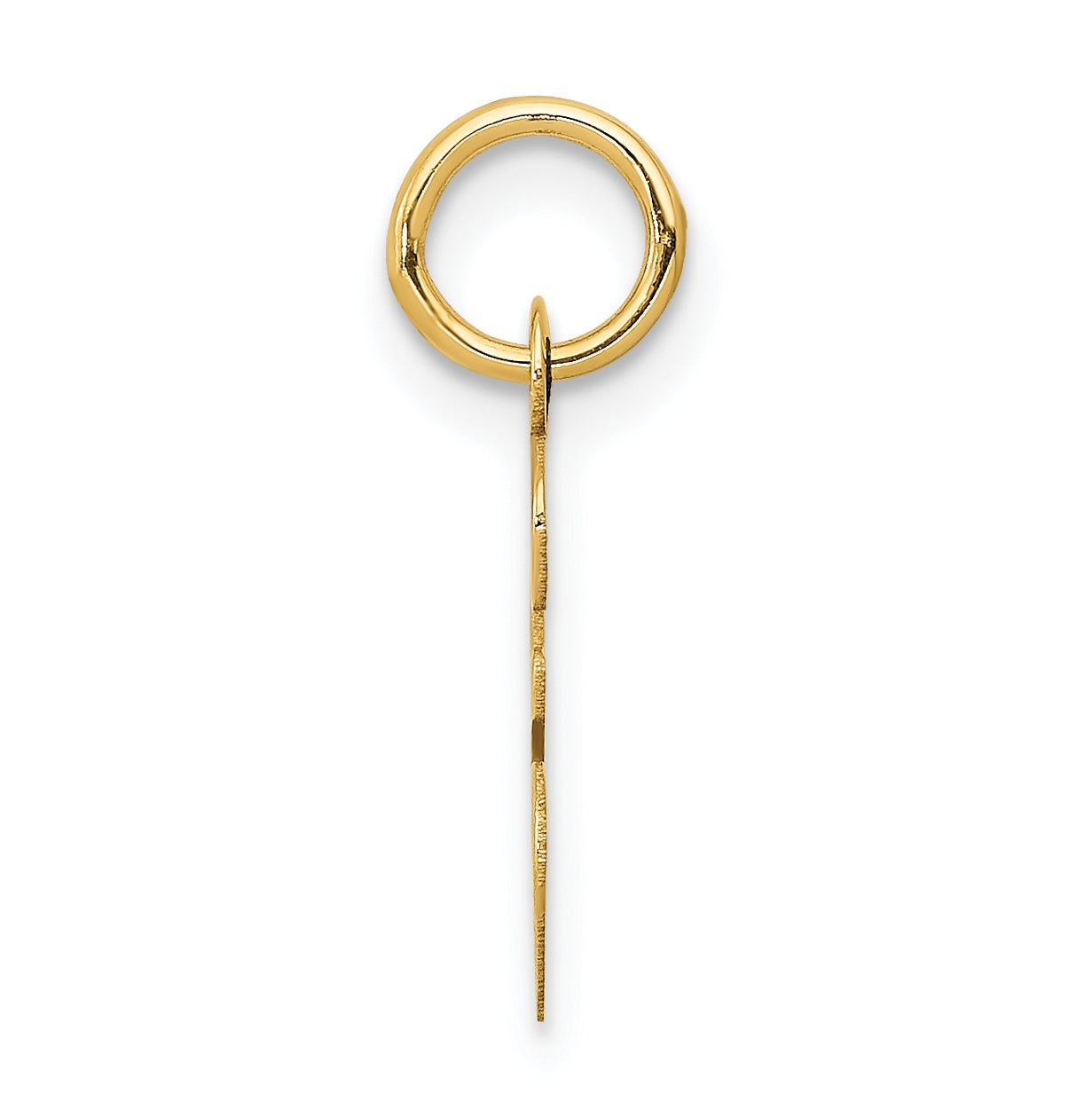 10K Yellow Gold Small-Script Initial E Letter Charm