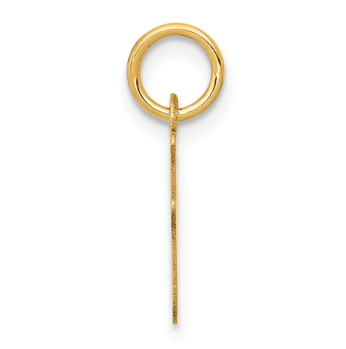 10K Yellow Gold Small-Script Initial I Letter Charm