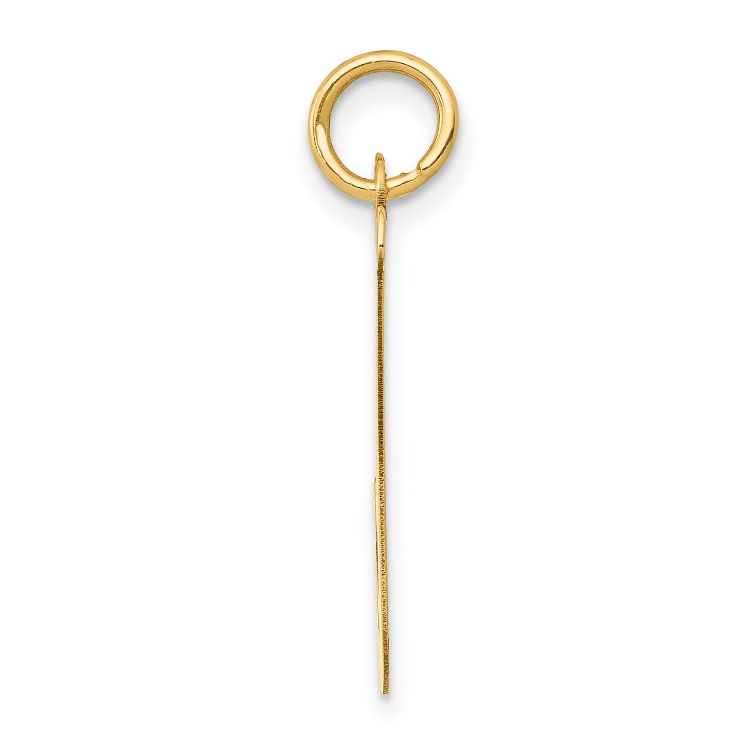 10K Yellow Gold Small-Script Initial J Letter Charm