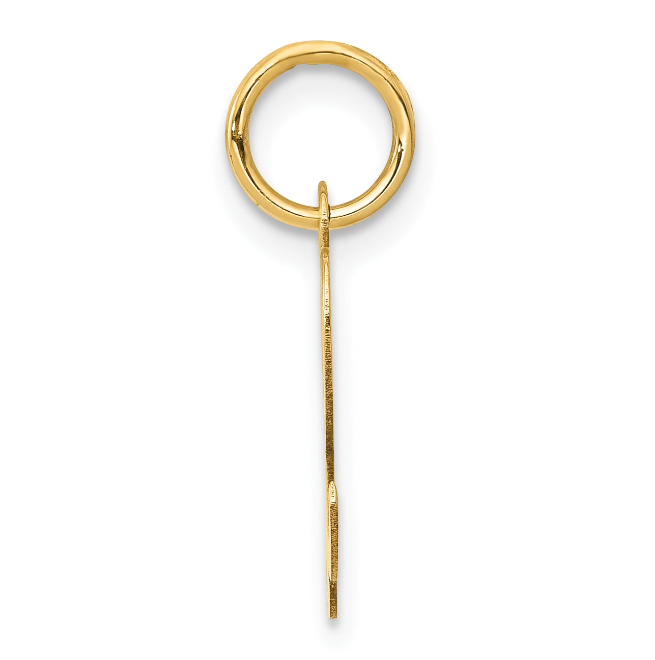 10K Yellow Gold Small-Script Initial L Letter Charm
