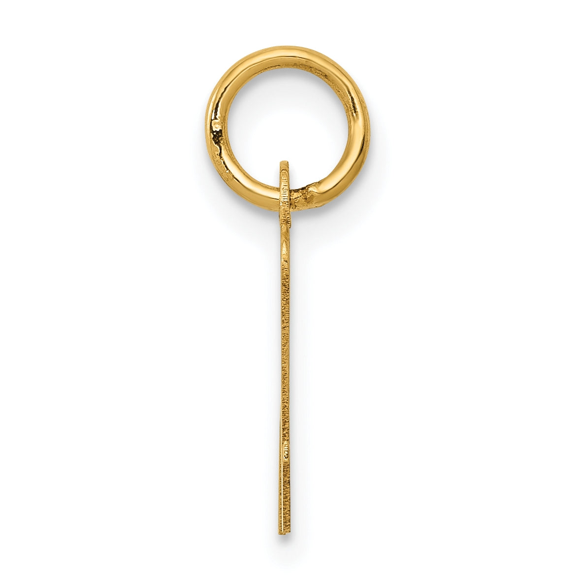 10K Yellow Gold Small-Script Initial N Letter Charm