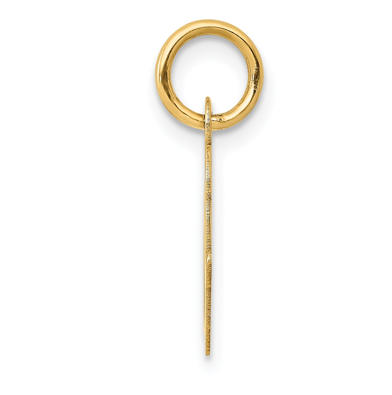 10K Yellow Gold Small-Script Initial O Letter Charm