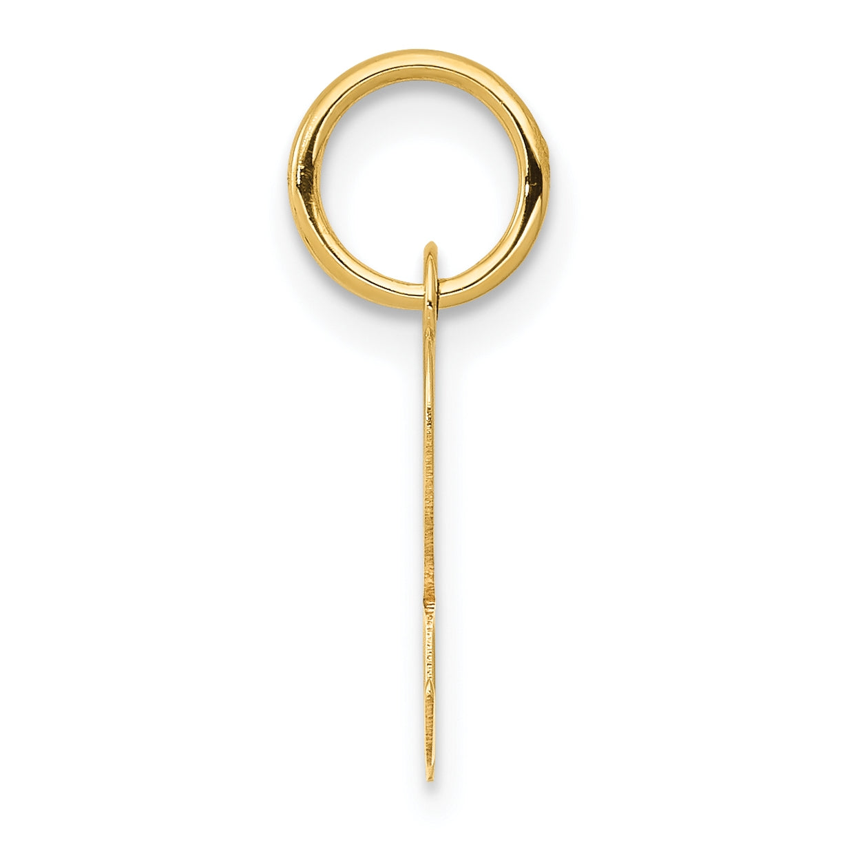 10K Yellow Gold Small-Script Initial R Letter Charm