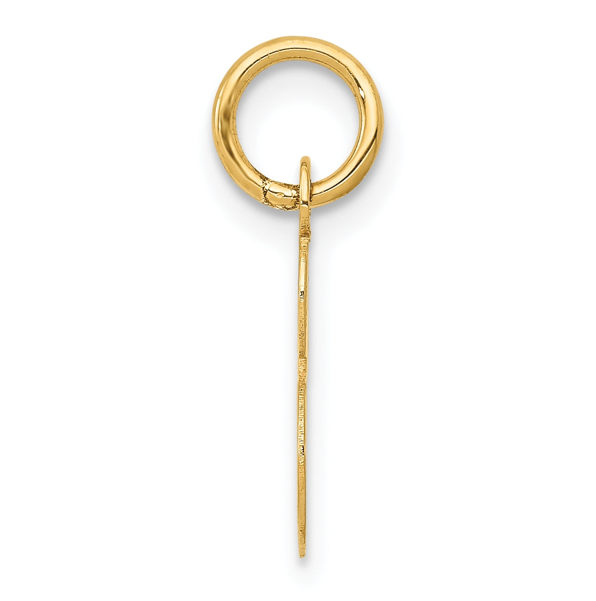 10K Yellow Gold Small-Script Initial S Letter Charm